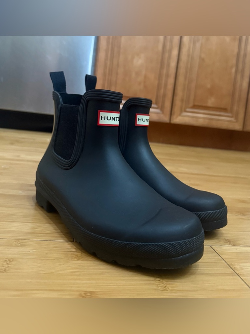 Hunter Black Chelsea Short Rain Boots
